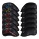 Craftsman Golf 12PCS Colorful Leather Iron Headcover (3-9,AW,SW,PW,LW,LW)