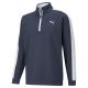 Puma Men's Cloudspun T7 Golf 1/4 Zip 2.0 Jacket - Navy Blazer/Bright White