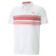 Puma Men's Mattr Grind Golf Polo Shirt - Bright White/Heartfelt