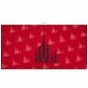 Devant Decorated Microfiber Towel Red - Dubai