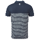 Footjoy Men's Engineered HTR Striped Lisle Golf Shirt - Navy