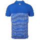 Footjoy Men's Engeered Heather Stripe Lisle Golf Shirt - Royal