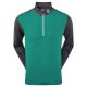 FootJoy Heather Colour Block Chill-Out Pullover - Charcoal/Emerald