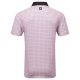 Footjoy Men's Lisle Circle Print Golf Shirt - Black/Orchard/White