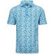 Footjoy Men's Primrose Print Lisle Golf Shirt - Ocean