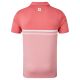 Footjoy Lisle Engineered End on End Stripe Golf Polo - Cape Red/White