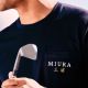 Miura Men's Lock Up Pocket Tee Golf Shirt - Black White/Gold Logo