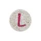 Navika Pink Initial Micro Pave Crystal Ball Marker + Clip L