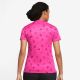 Nike Women's Dri-FIT Victory Allover Jacquard Print Golf Polo - Pink Prime/Mystic Hibiscus
