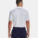 Under Armour Men's UA Performance 3.0 Printed Golf Polo - White/Cosmic Blue/Midnight Navy