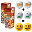 Emoji 3pk Novelty Golf Balls (Beer, Golf, Happy)