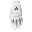 Adidas Men's Leather Cord Chaos Golf Gloves Left Hand (For The Right Handed Golfer) - White/Hall Silver