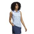 Adidas Women's Ultimate 365 Primegreen Sleeveless Golf Polo Shirt - White/Violet Tone