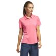 Adidas Women's Performance Primegreen Polo Shirt - Solar Pink