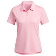 Adidas Women's Performance Primegreen Golf Polo Shirt - Light Pink
