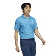 Adidas Men's Primeblue Golf Polo Shirt - Sonic Aqua