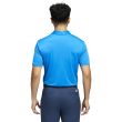 Adidas Men's Chest Print Polo Golf Shirt - Blue Rush