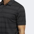 adidas Tow-Color Striped Golf Polo - Black/Grey Six