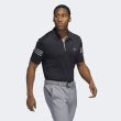 Adidas Men's 3-Stripes Golf Polo - Black/Grey Three