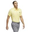 Adidas Men's Jacquard Golf Polo Shirt - Almost Yellow/Impact Yellow