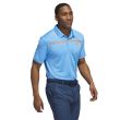 Adidas Men's Core Chest Print Golf Polo Shirt - Pulse Blue