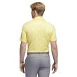 Adidas Men's Prisma Print Golf Polo Shirt - Almost Yellow / Pantone