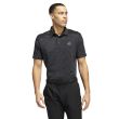 Adidas Men's Jacquard Golf Polo Shirt - Carbon/Black