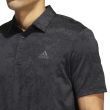 Adidas Men's Jacquard Golf Polo Shirt - Carbon/Black