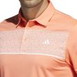 Adidas Men's Chest Print Golf Polo - Coral Fusion