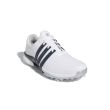 Adidas Men's Tour360 24 Boost Spike Golf Shoes - Cloud White/Collegiate Navy/Silver Metallic