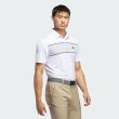 Adidas Men's Core Chest Stripe Print Golf Polo - White