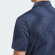 Adidas Men's Ultimate365 Allover Print Golf Polo Shirt - Collegiate Navy/Preloved Ink