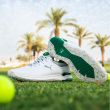 Puma Men's ProAdapt Alphacat Palmer Iced Tea Golf Shoes - White/Amazon Green