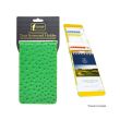 On Par Premium Ostrich Golf Scorecard Holder - Green/Yellow