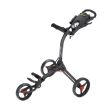 Bagboy Compact 3 Push Cart Trolley - Matte Black/Red
