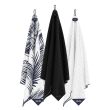 Blue Tees Golf Magnetic Caddy Towel Black/Grey Stripe - Packaged