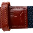 Puma Men's Jackpot Braided Golf Belt - Navy Blazer/Leather Brown