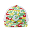 Puma Men's Palmer Camo P Snapback Golf Cap - Bright White/Bright Green