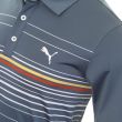 Puma Men's Mattr Canyon Golf Polo Shirt - Evening Sky/Warm Chestnut