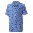 Puma Boys Mattr Beach Trip Golf Polo Shirt - Lavendar Pop/Blazing Blue