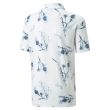 Puma Boys Mattr Lowlands Golf Polo Shirt - Bright White/Lavender Pop
