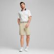 Puma Men's Mattr Lagoon Golf Polo Shirt - Bright White/Flamingo Pink
