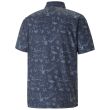 Puma Men's Mattr Lagoon Golf Polo Shirt - Navy Blazer/Evening Sky