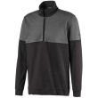Puma Warm Up 1/4 Zip Golf Pullover - Black/Quiet Shade