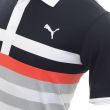 Puma Men's One Way Golf Polo Shirt - Navy Blazer/Hot Coral