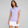 Puma Women's Mattr Plumeria Short Sleeve Golf Polo - Vivid Violet/White Glow