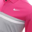 Nike Men's Dri-Fit Victory Colour Block Golf Shirt - Active Pink/LT Smoke Grey/White