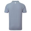 Footjoy Men's Stripe Placket Golf Shirt - Graphite