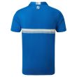 Footjoy Men's Dchest Band Pique Golf Shirt - Royal/Lime