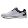 Footjoy Men's Pro SL Golf Shoes - White/Navy